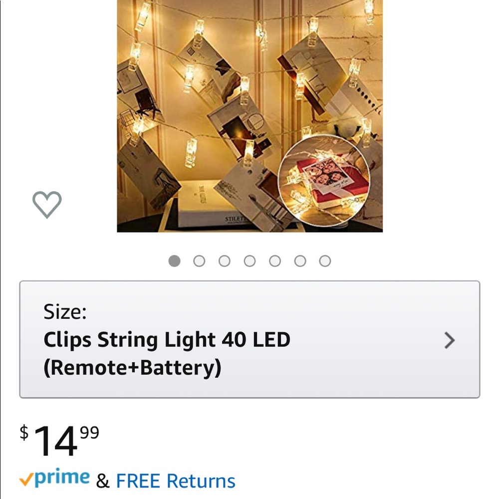 Yeeteching String Lights with Clips
